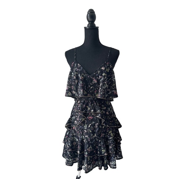 La Maison Talulah Endless Serenity Mini Black Floral Dress Sz S - Picture 1 of 11